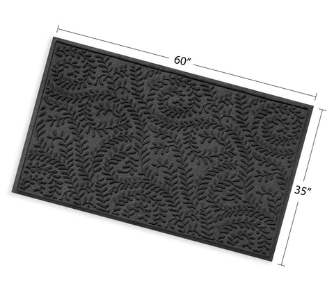 WaterHog Boxwood mat with rubber border for non slip protection on floors