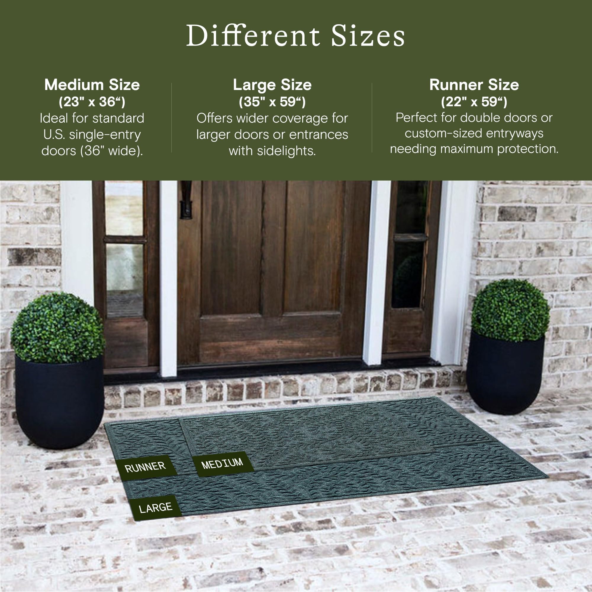 WaterHog Boxwood moisture-trap feature helps keep floors drier at entryways