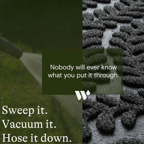 WaterHog Boxwood USA-made charcoal mat for durability and sustainability