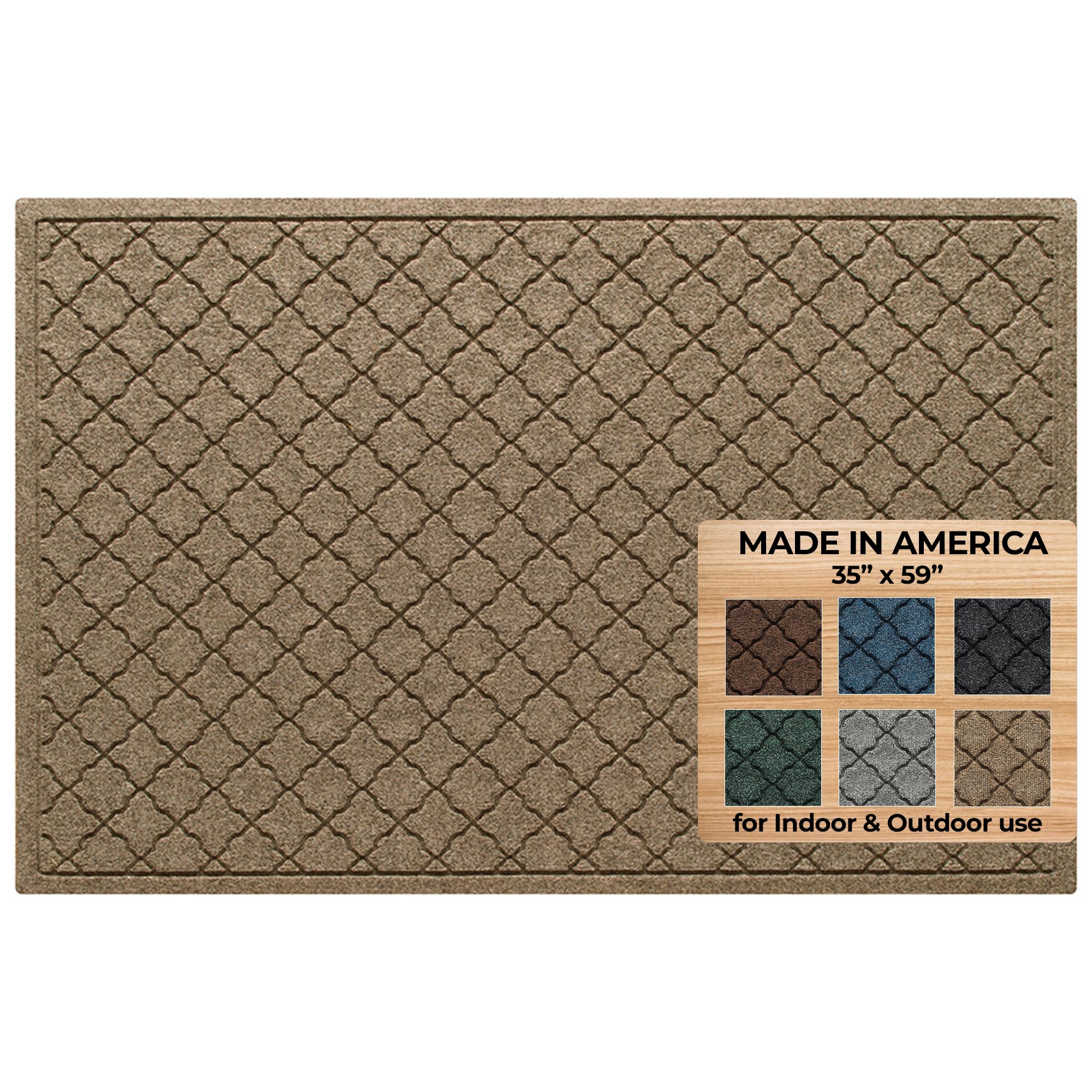 WaterHog Cordova front door mat, angled view, protects entry floors from dirt.