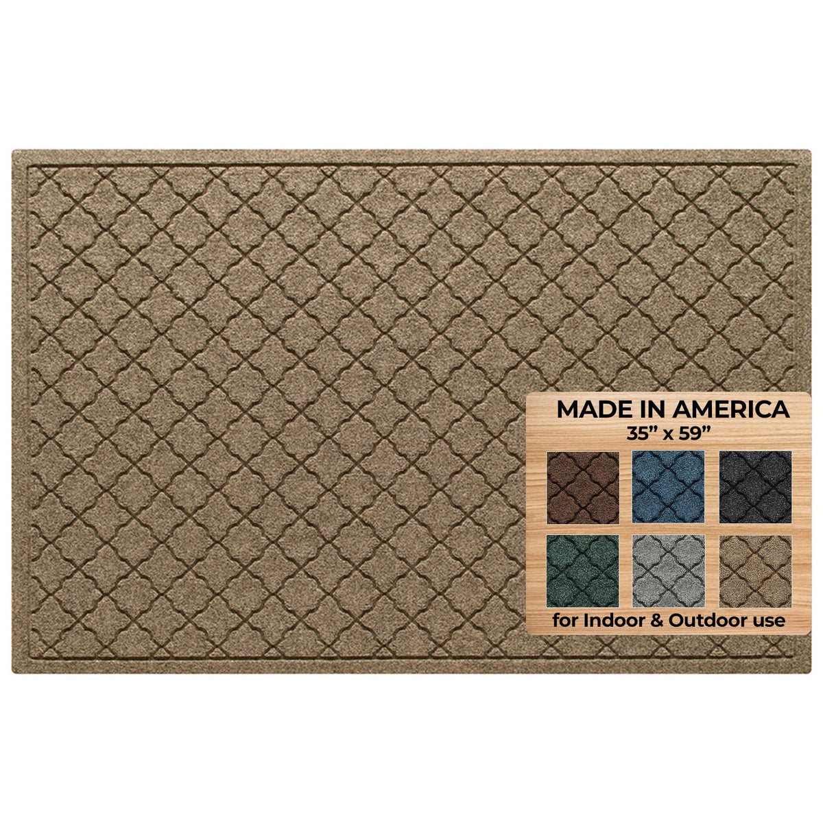 WaterHog Cordova front door mat, angled view, protects entry floors from dirt.