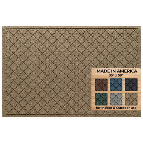 WaterHog Cordova front door mat, angled view, protects entry floors from dirt.