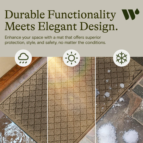 WaterHog Cordova front door mat easy-clean design simplifies maintenance.