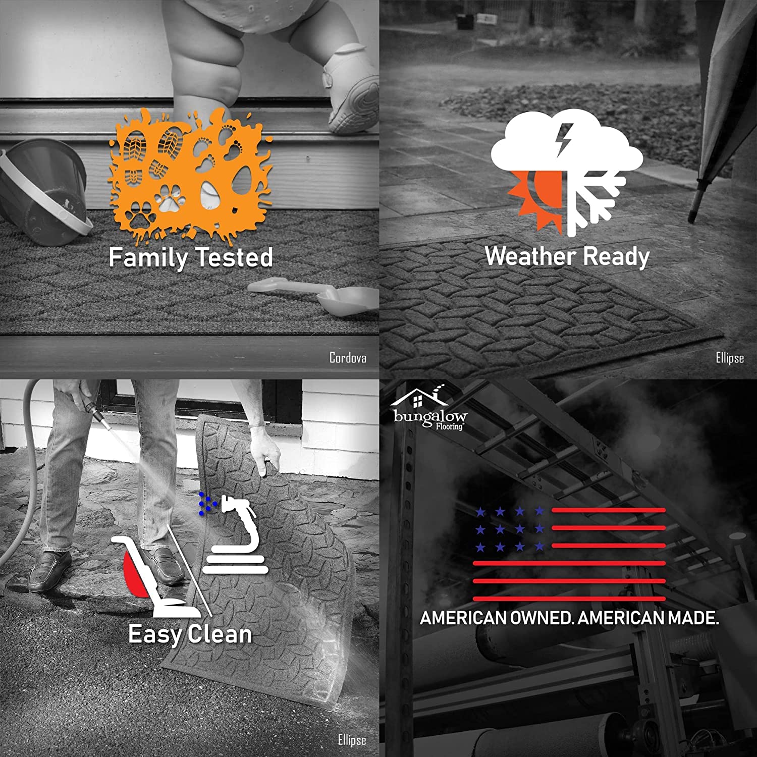 WaterHog Phoenix Bluestone 2x3 easy-clean maintenance for busy homes.