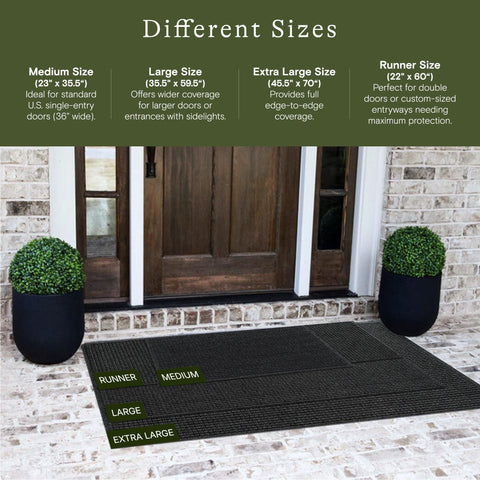 WaterHog Squares absorbent doormat catches moisture before it reaches your floors.