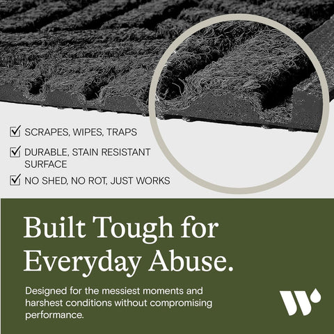 WaterHog Squares dirt and moisture trap design helps keep entryways clean.