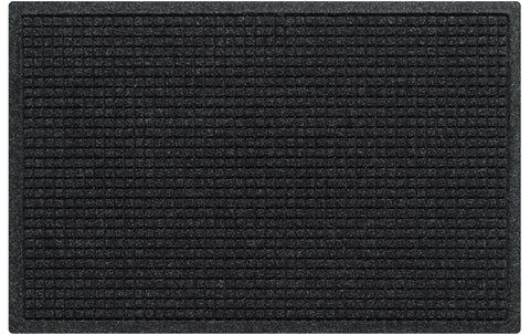 WaterHog Squares front door mat safeguards indoor and outdoor floors from dirt and moisture.