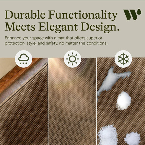 WaterHog Squares camel color complements entryways while remaining versatile.