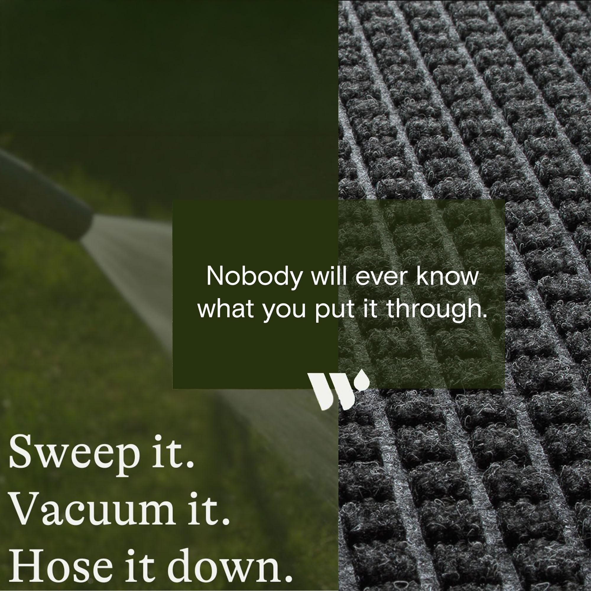 WaterHog Squares easy clean, shake or rinse after use