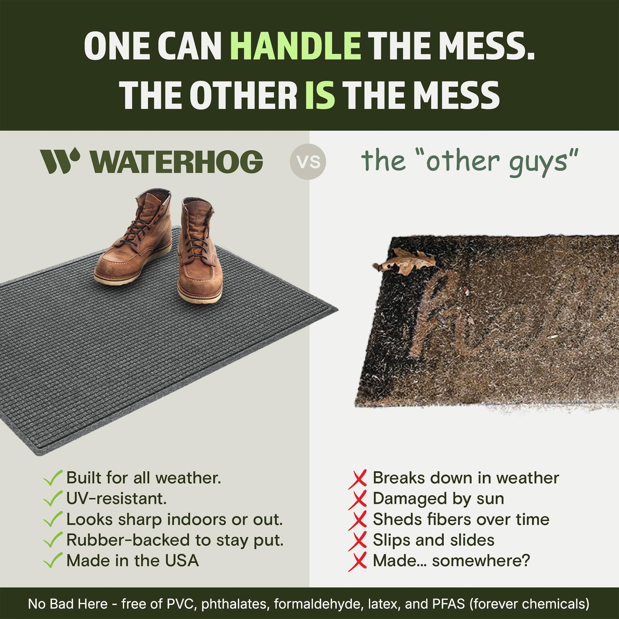 WaterHog Squares front door mat traps moisture before it enters living spaces