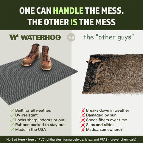 WaterHog Squares front door mat traps moisture before it enters living spaces