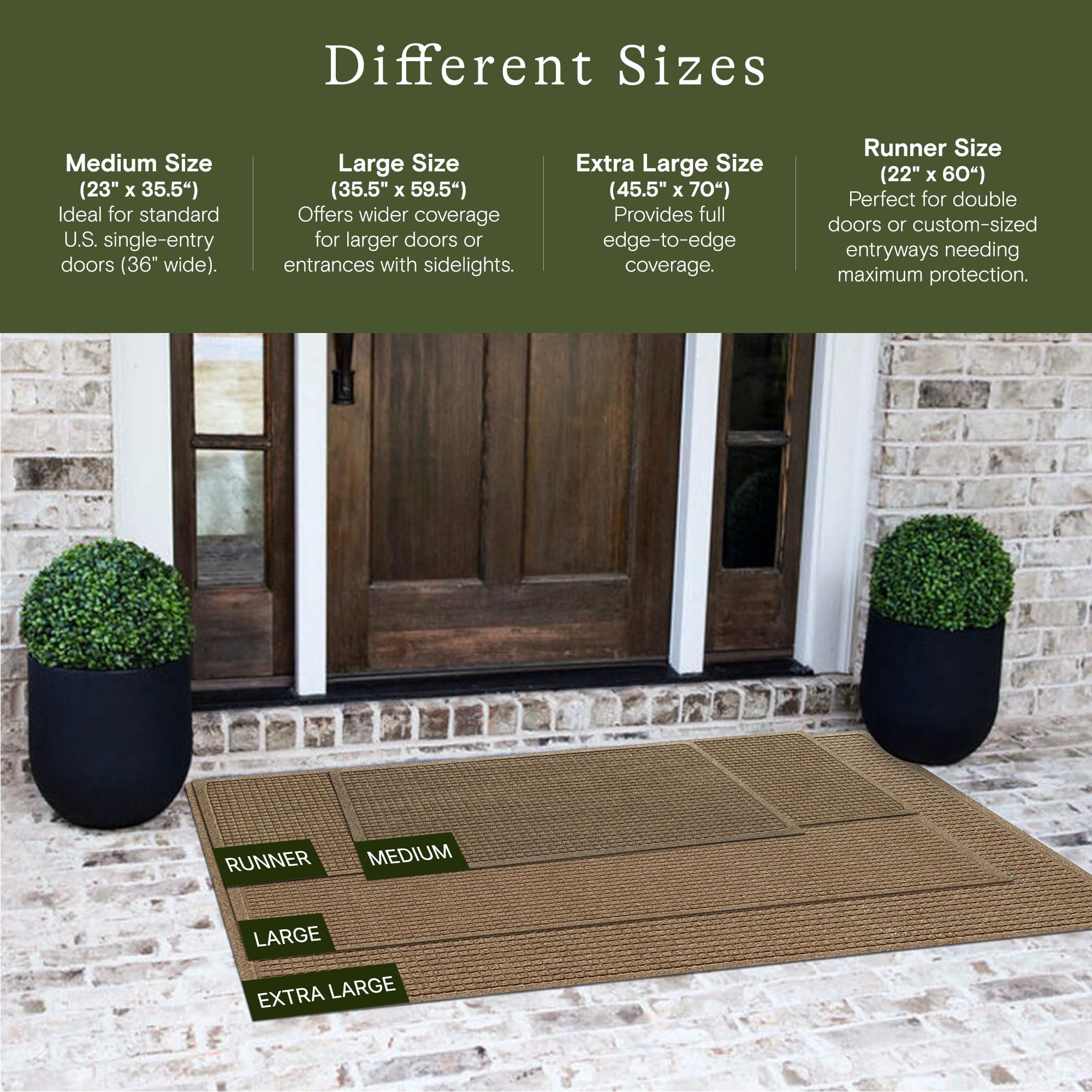 WaterHog Squares ridged design close-up highlights water trapping capability and durability.