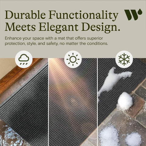 WaterHog Squares USA-made mat supports durable eco-friendly materials