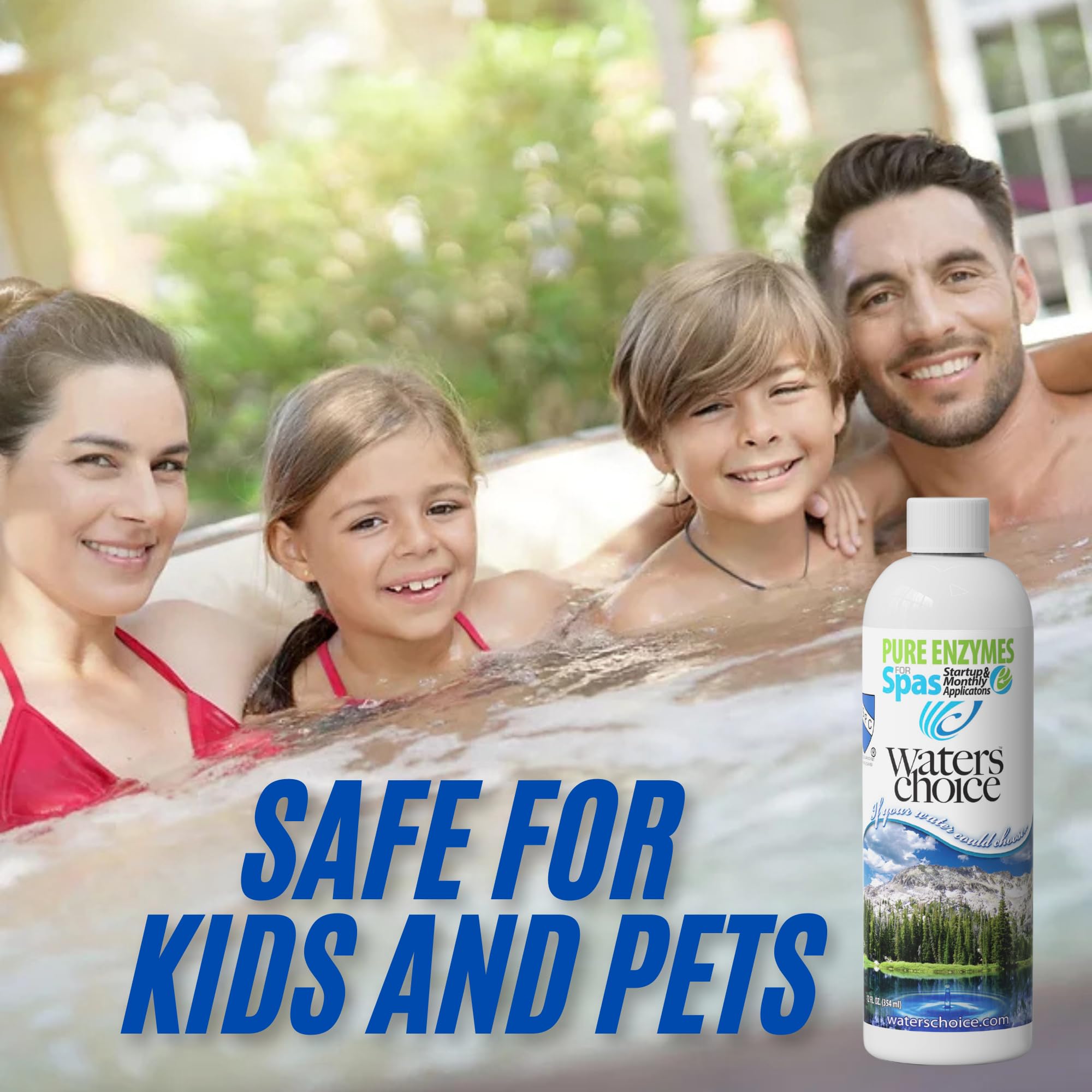 Waters Choice Pure Enzymes spa pack startup use highlights simple routine for new spa owners.