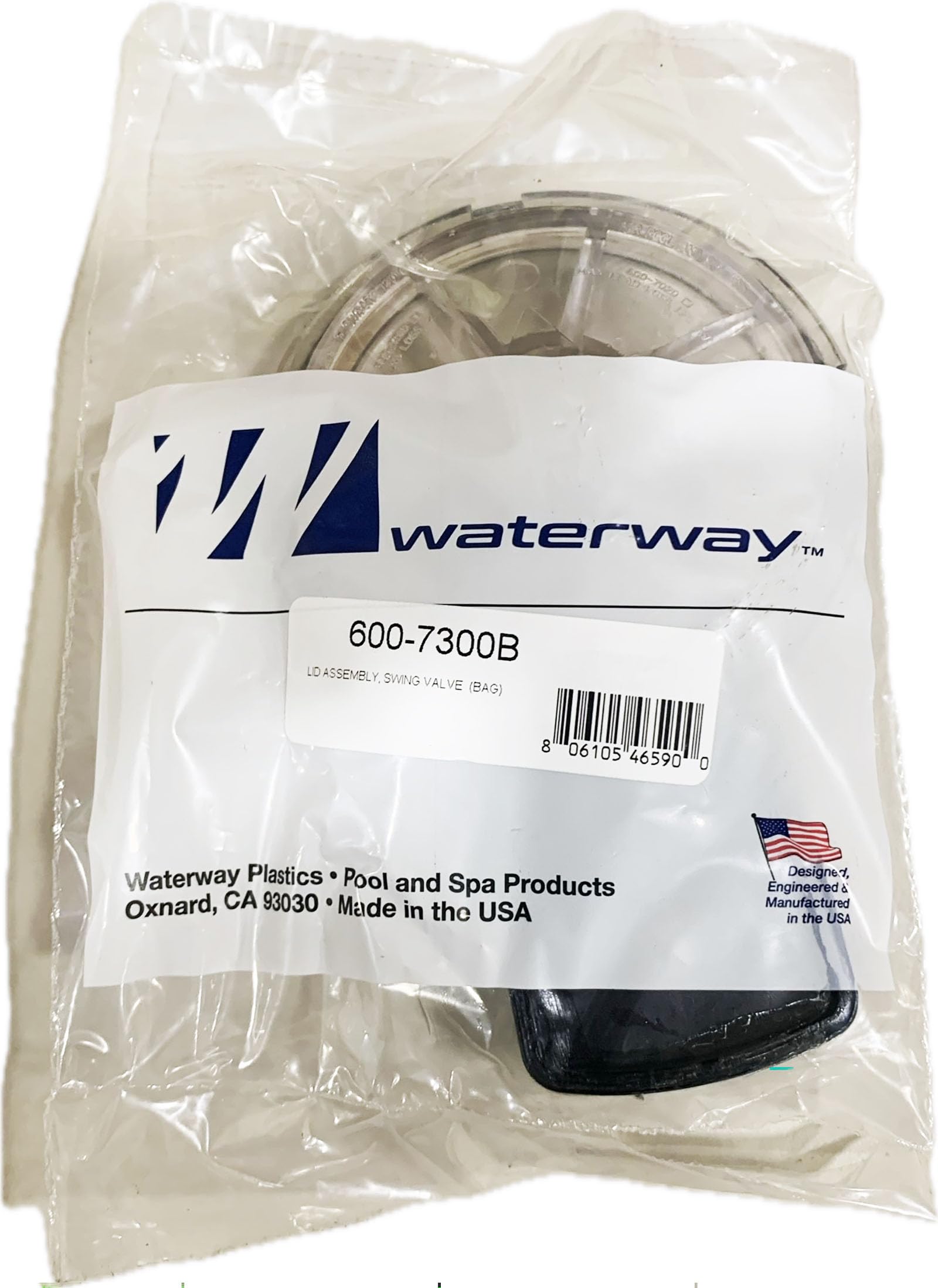 Waterway 600-7300B TruSeal valve lid with flapper showing operation for quick maintenance