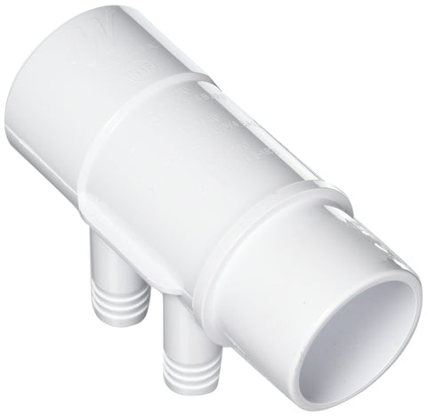 Waterway Plastics manifold side view highlighting flow-through design