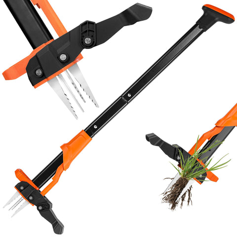 Watfigby weed puller with 39-inch handle for standing, easy weed removal