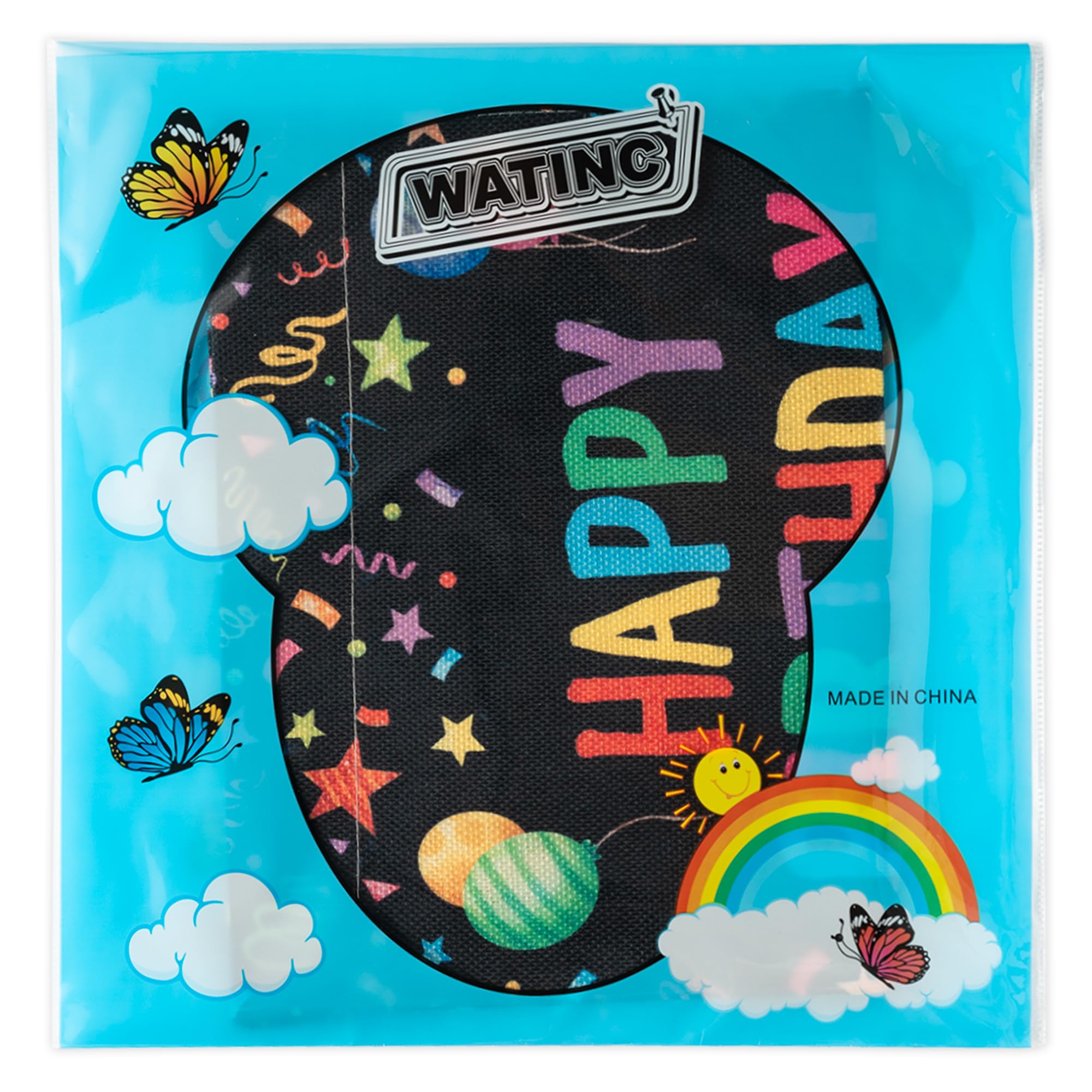 WATINC cemetery memorial flag decoration with vibrant ribbons and message
