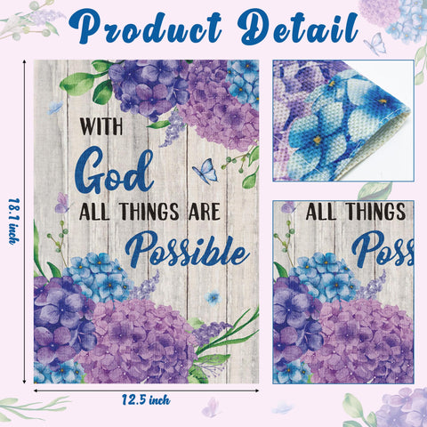 WATINC double-sided garden flag shows inspirational quote from both sides for outdoor display.
