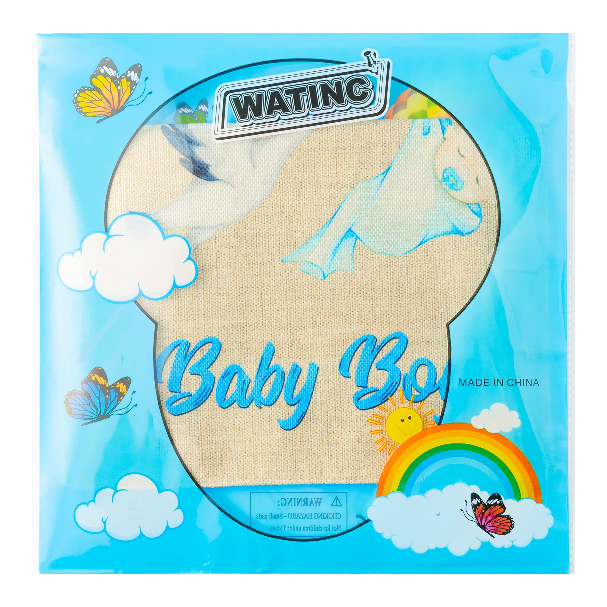 WATINC burlap flag for easy cleaning and reuse