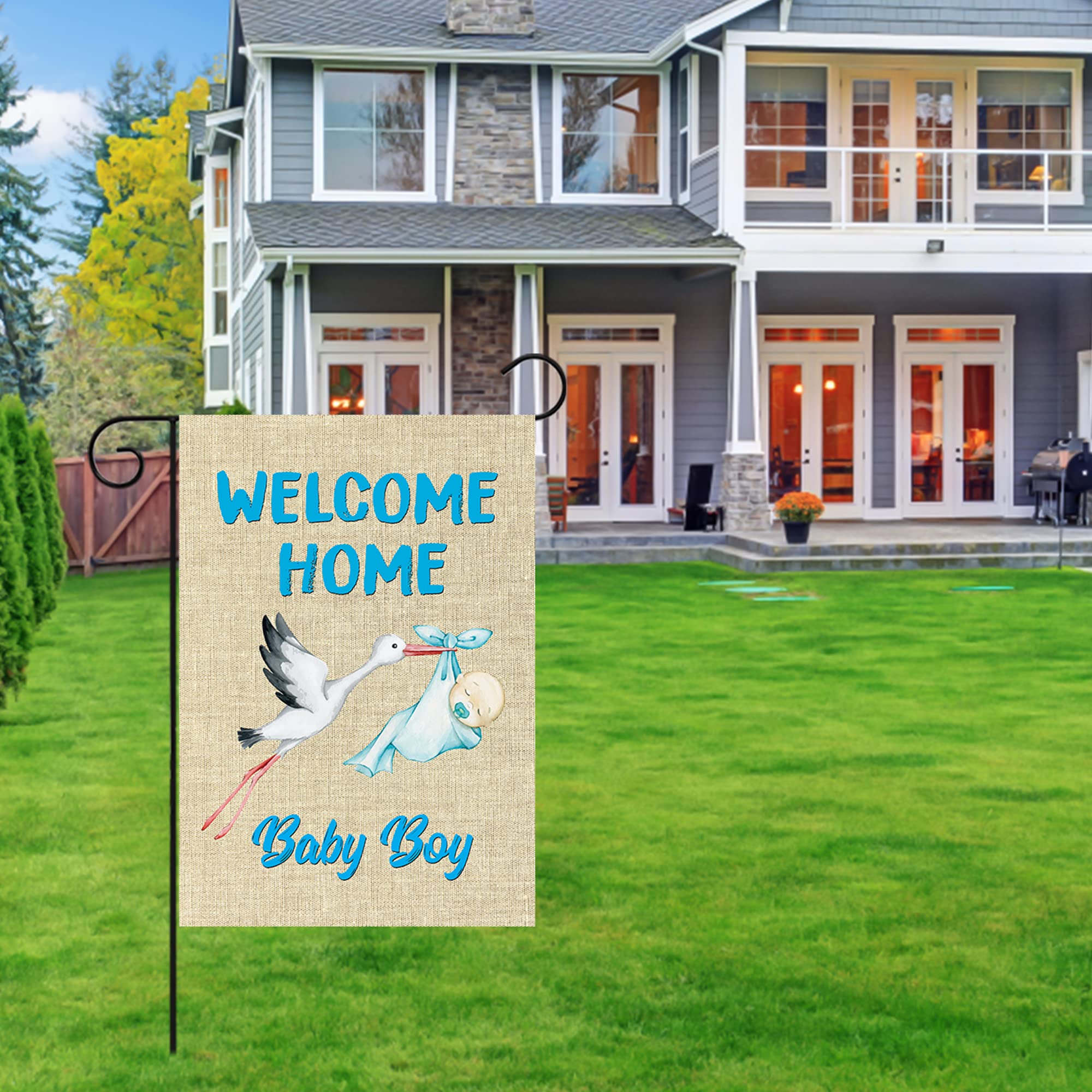 WATINC newborn flag for housewarming or garden gatherings