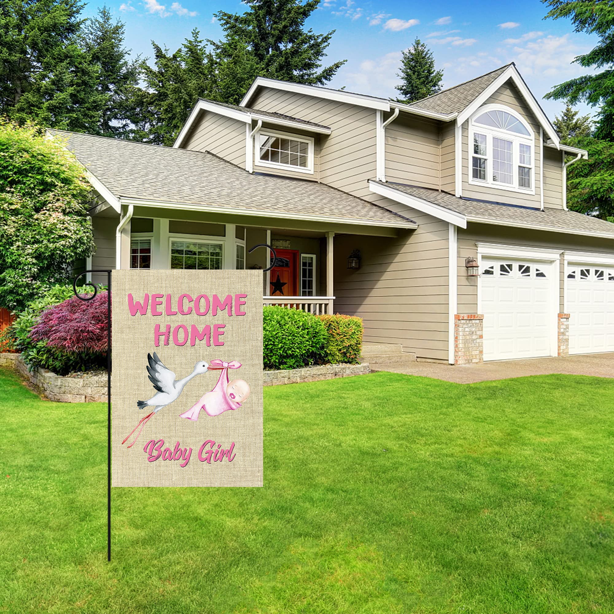 Outdoor WATINC flag suited for porches, lawns, and gardens for celebrations.