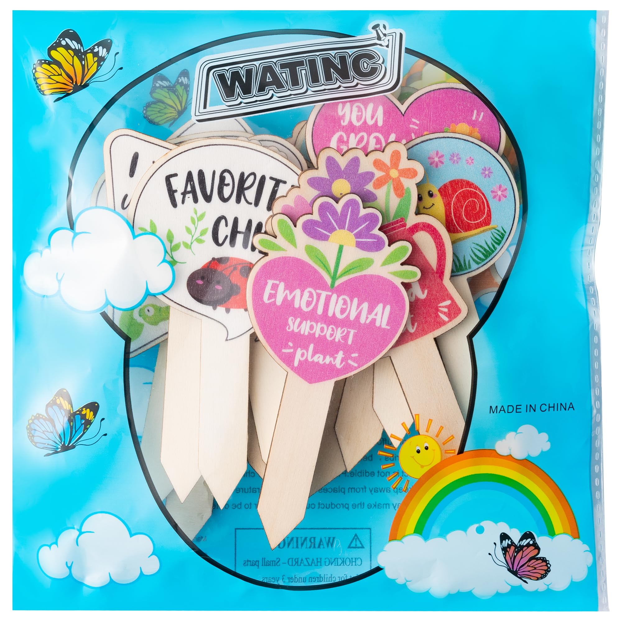 WATINC plant labels in pots help track growth with charm.