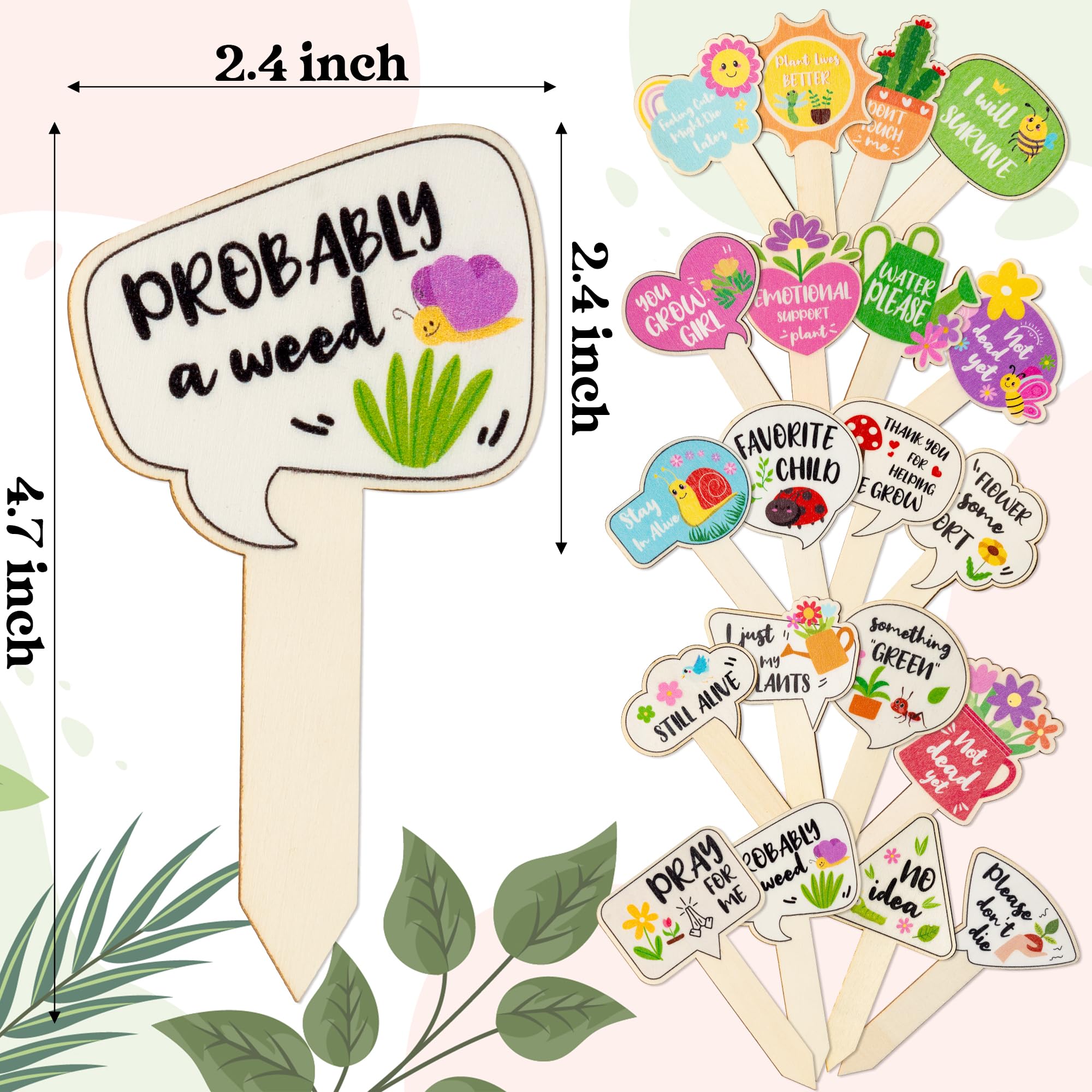 WATINC shield-tip plant stakes ensure easy soil insertion and tidy labeling.