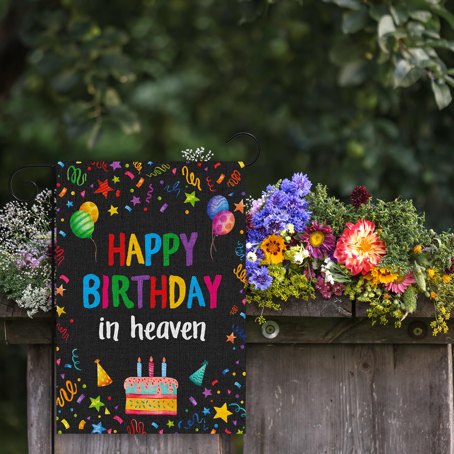WATINC sympathy garden flag for cemetery or backyard memorial displays
