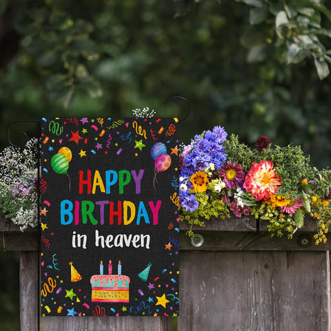 WATINC sympathy garden flag for cemetery or backyard memorial displays