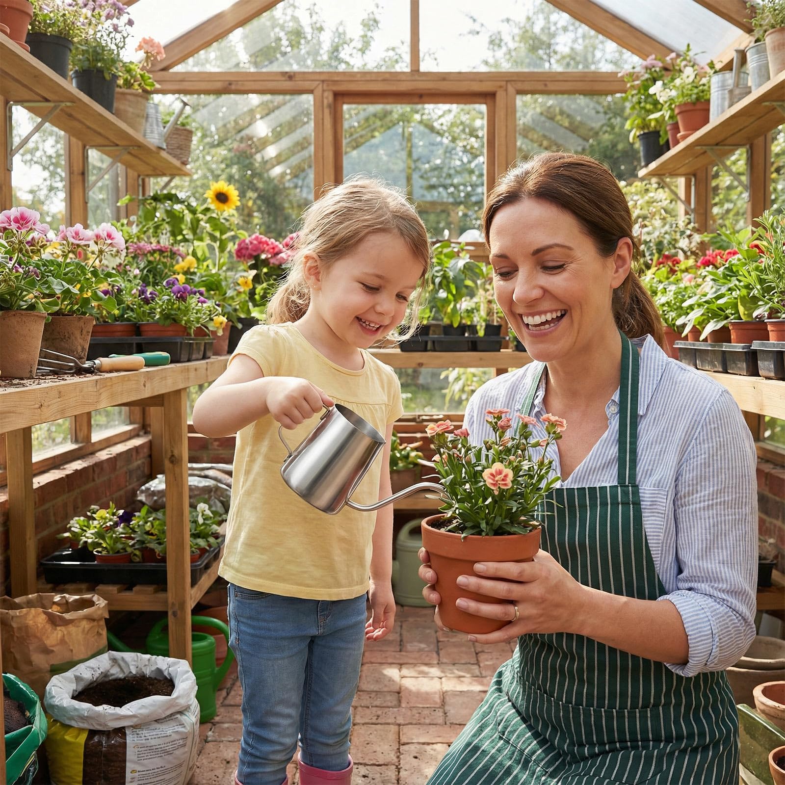 Watmtin indoor-use compact design fits small pots and shelves