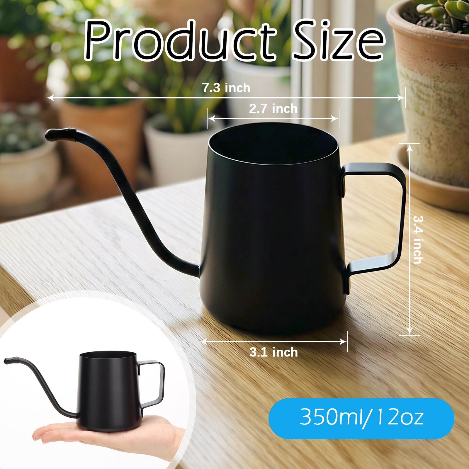 WATMTIN long spout design ideal for reaching plant roots
