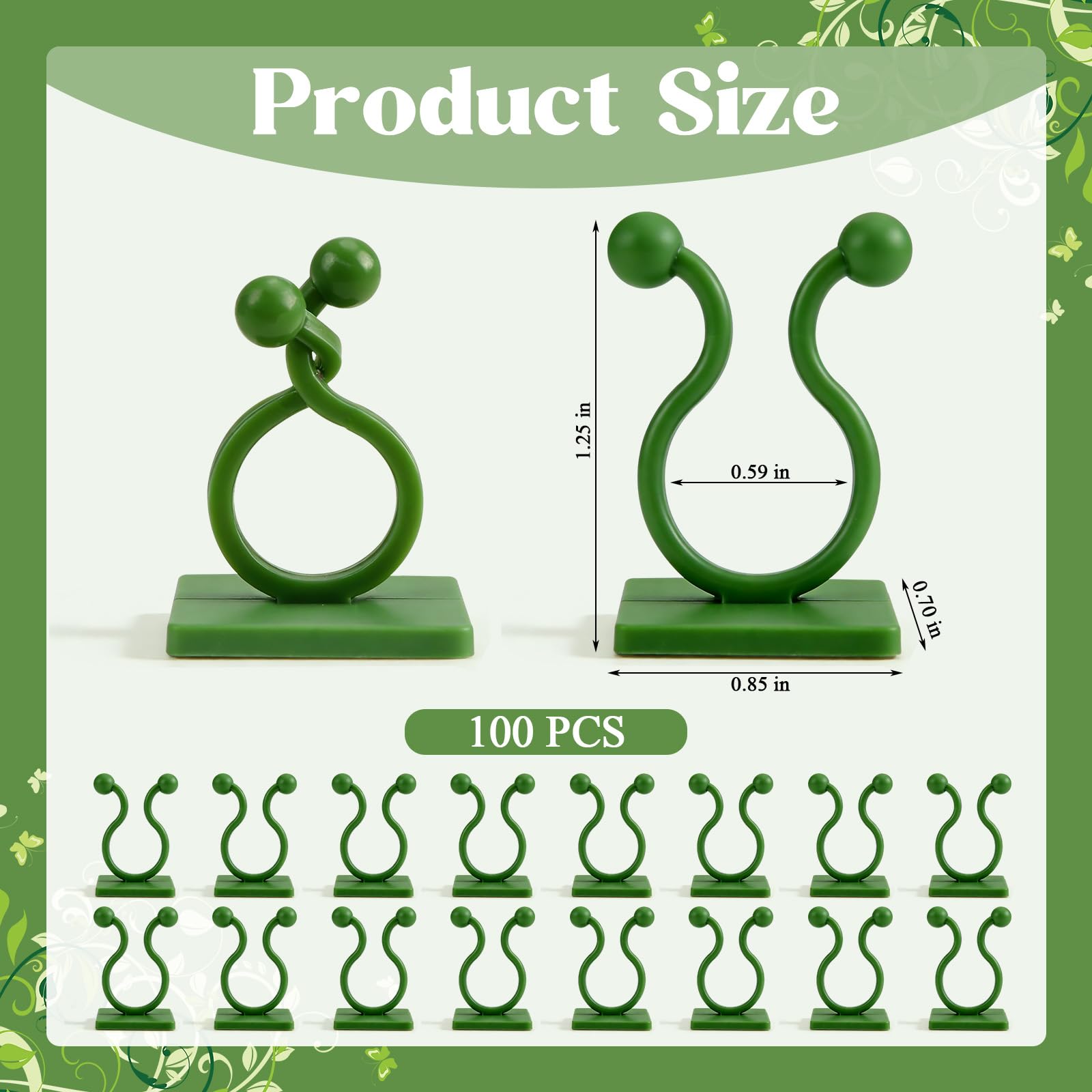 WATMTIN plant vine support clip in action stabilizing climbers with adjustable clamp.