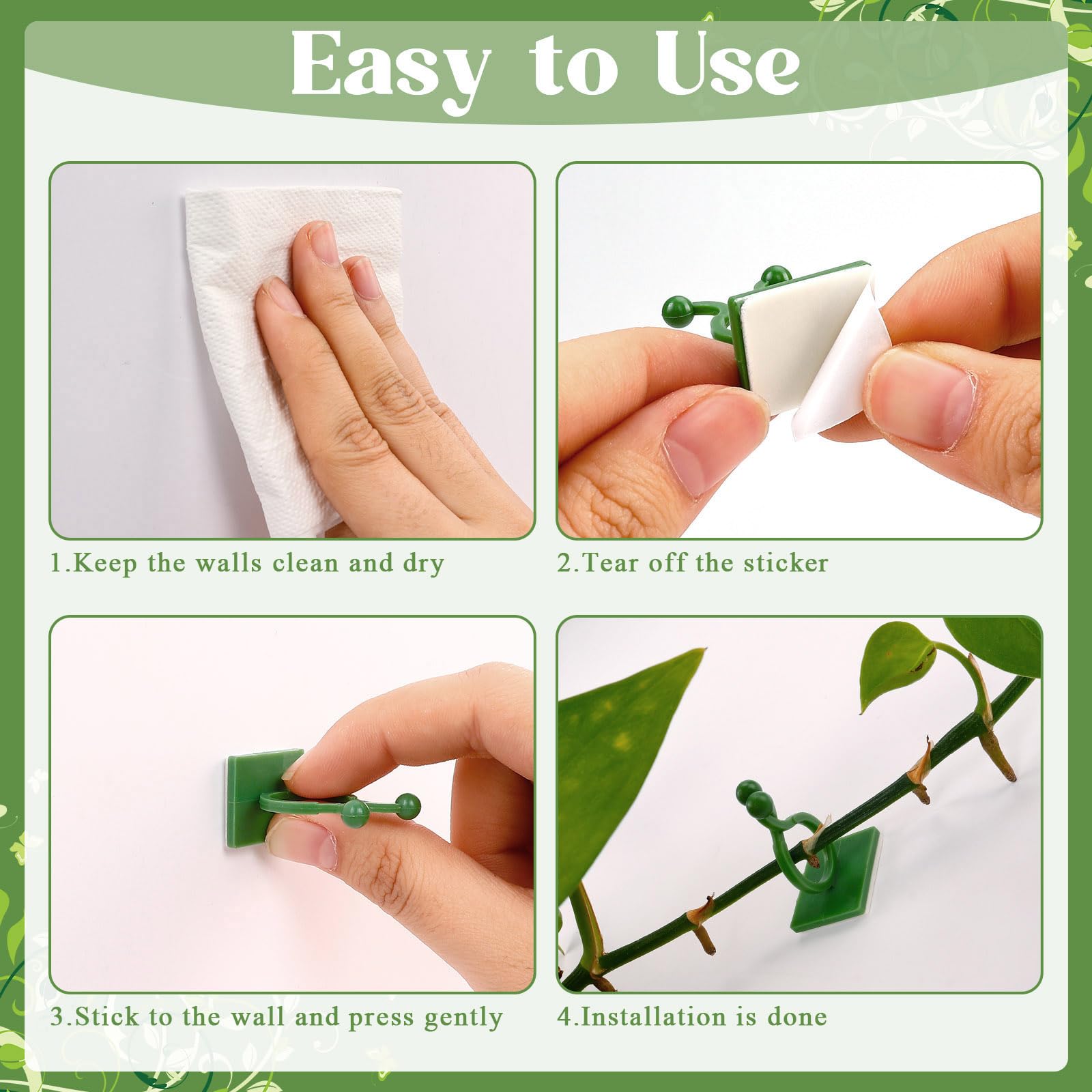 WATMTIN wall clip installed on a garden balcony for tidy vines.