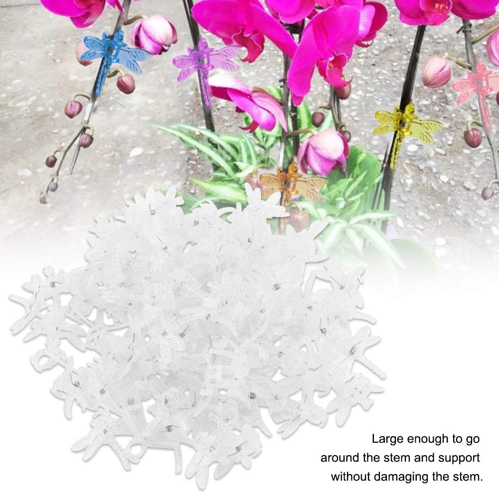 Watris Veiyi orchid-support-clip adds cute dragonfly charm while supporting blooms.