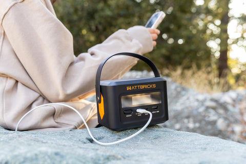 Wattbricks H100 camping use as a compact power solution for outdoors