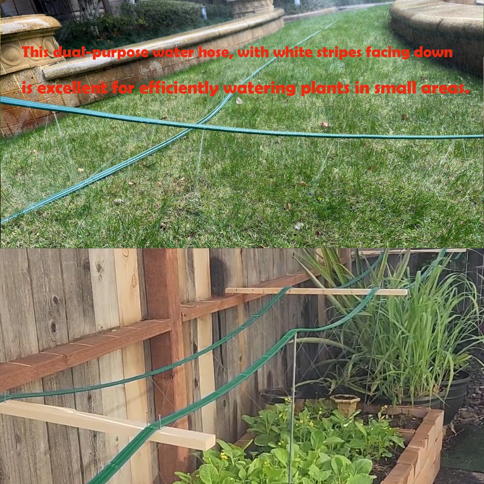 WATOO heavy-duty kink-resistant garden hose maintains steady pressure.