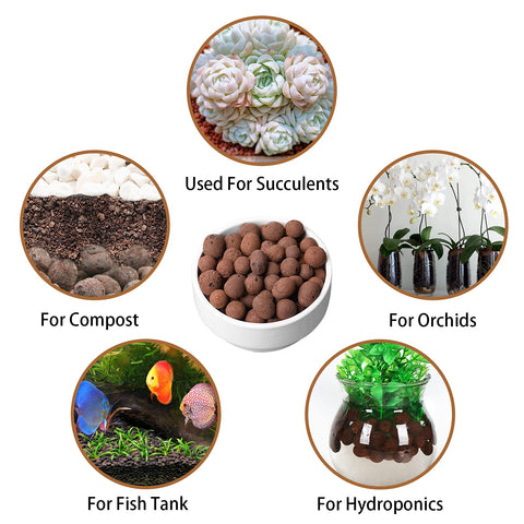 WAURHER indoor gardening with Leca pebbles for drainage and airflow