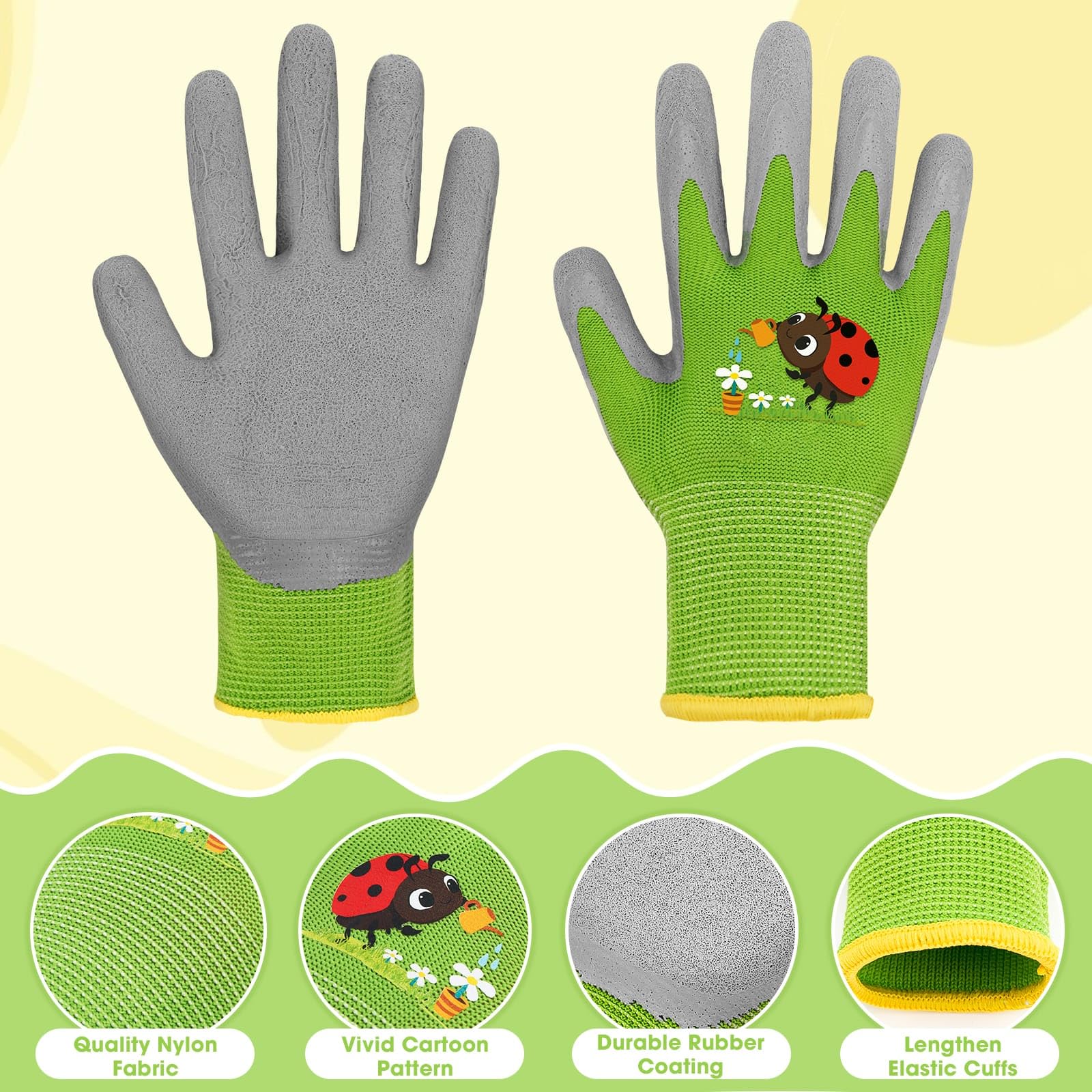 WAWSAM palm-latex-coated gloves provide extra grip during watering and digging.
