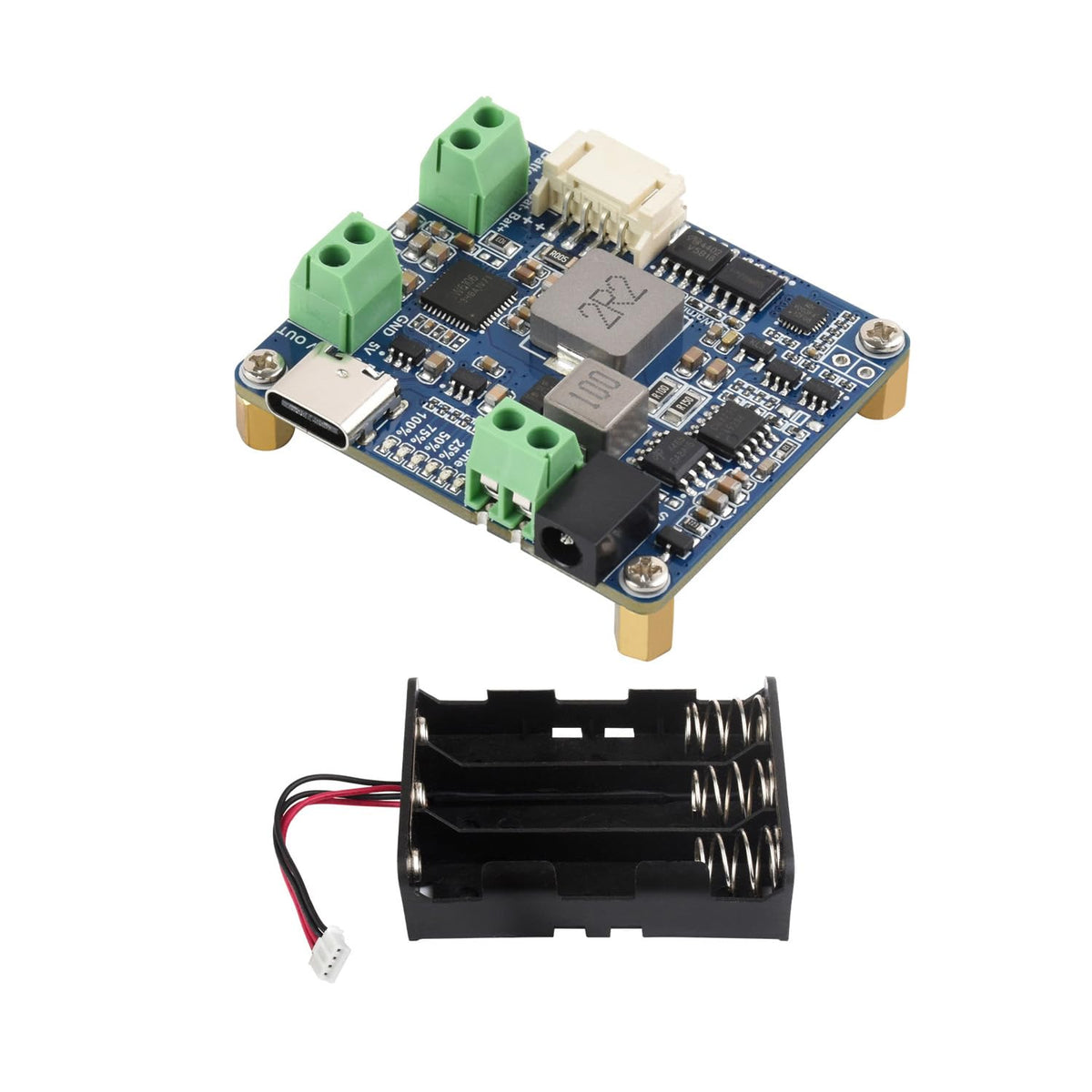 Waveshare Solar Power Manager D front view for versatile off-grid charging.