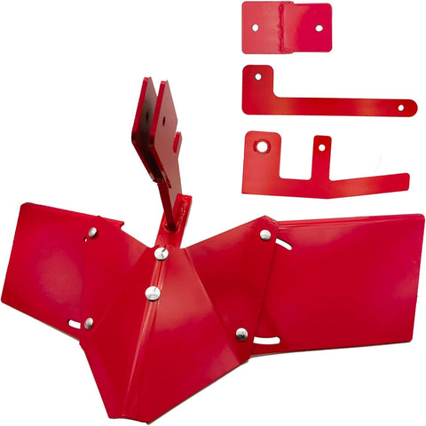 Wawews hiller-furrower kit on rear-tine tiller shows versatile compatibility across brands