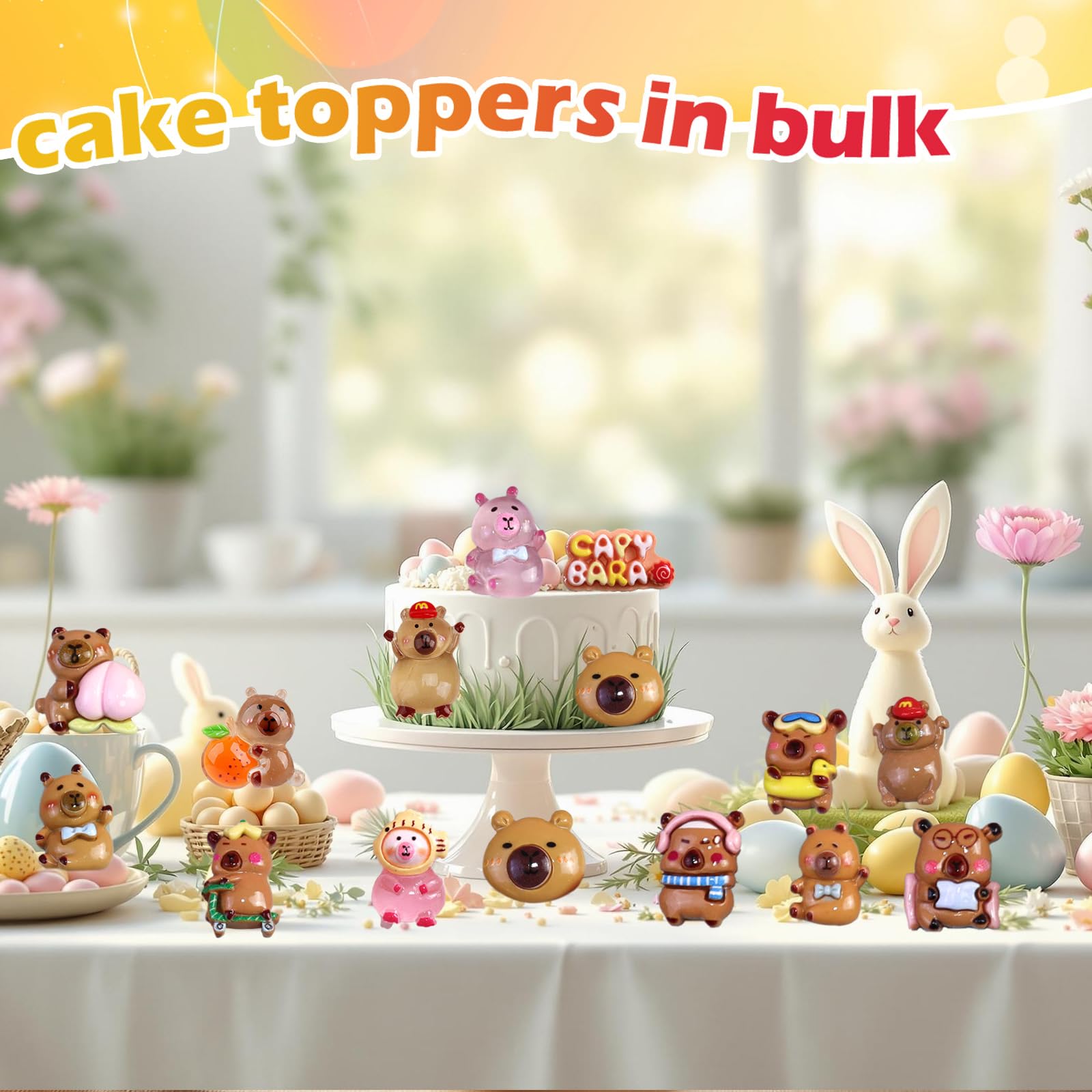 WAWIBEE capybara cake toppers and tiny accents for desserts and crafts
