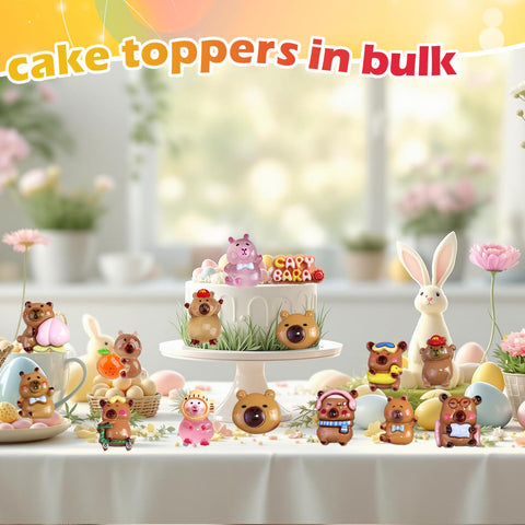 WAWIBEE capybara cake toppers and tiny accents for desserts and crafts
