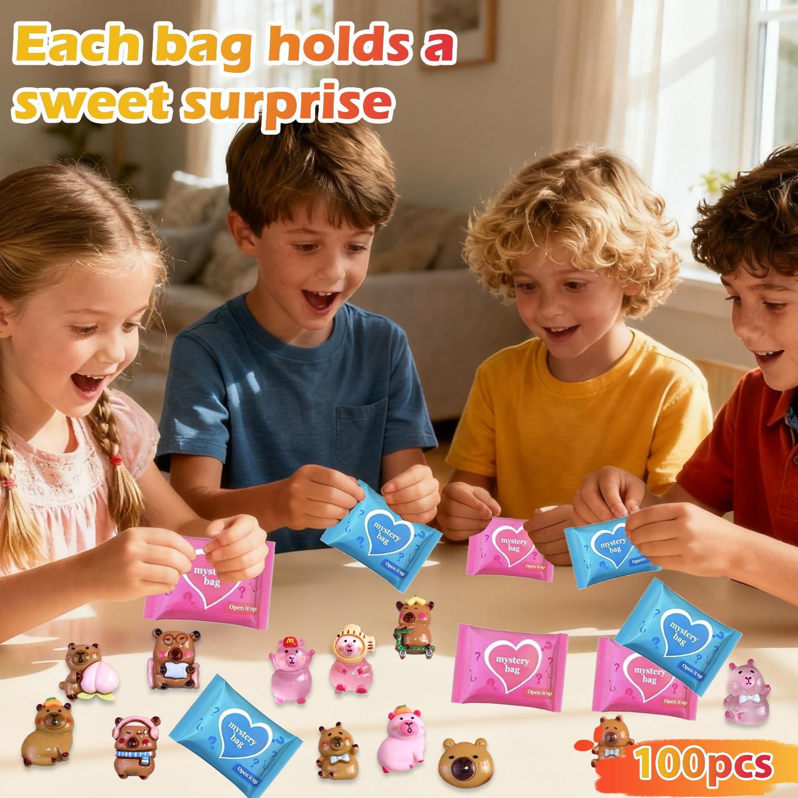 WAWIBEE capybara mini figures glow-in-the-dark accents for night displays