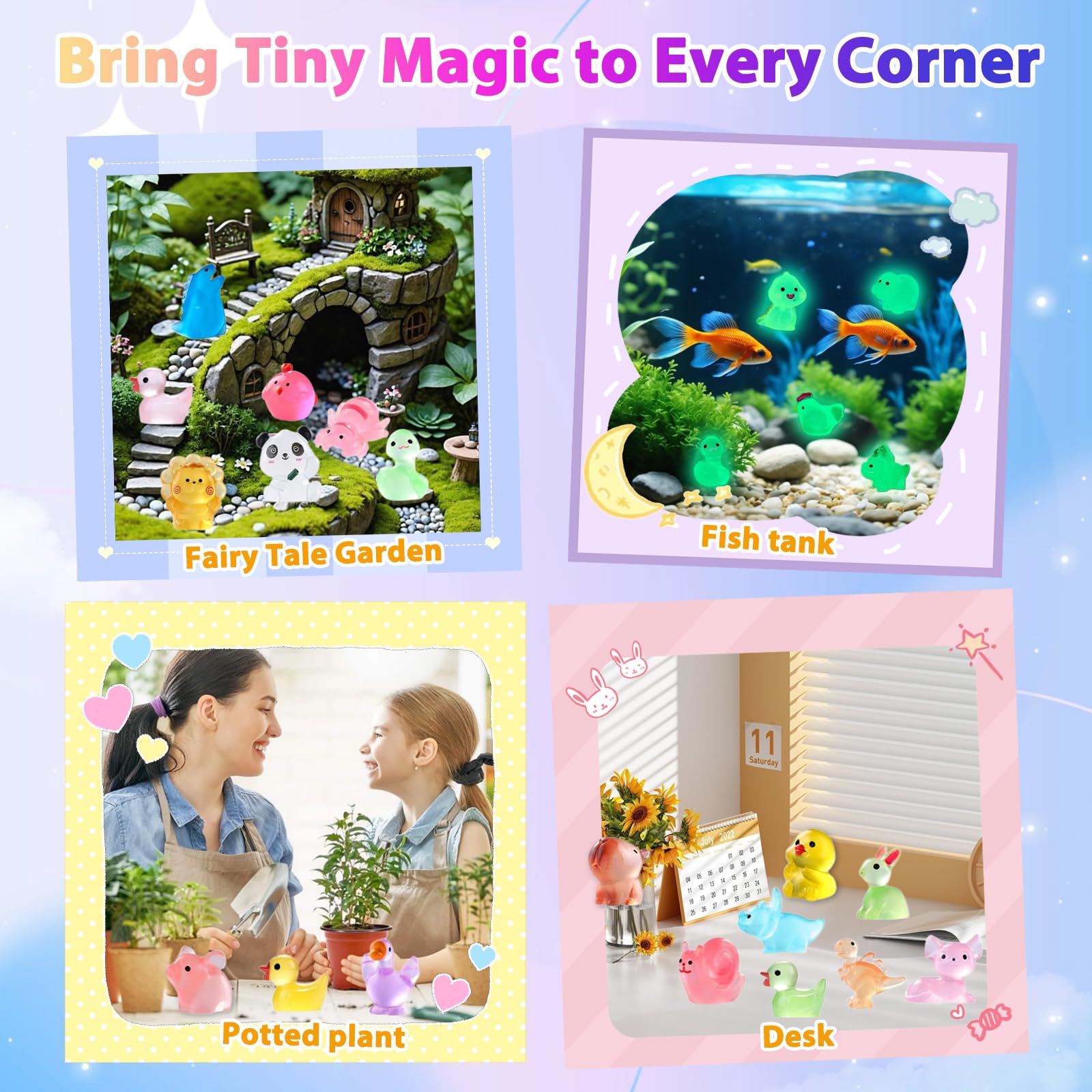 WAWIBEE collectible resin animals bulk pack for gifts and swaps.