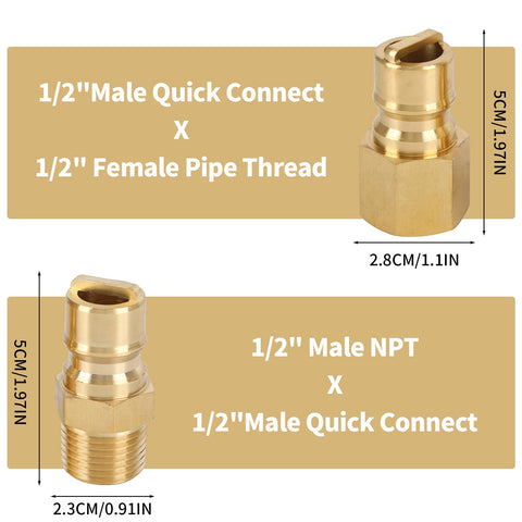 WAYASDCU brass quick-connect hex nut close-up for a secure grip