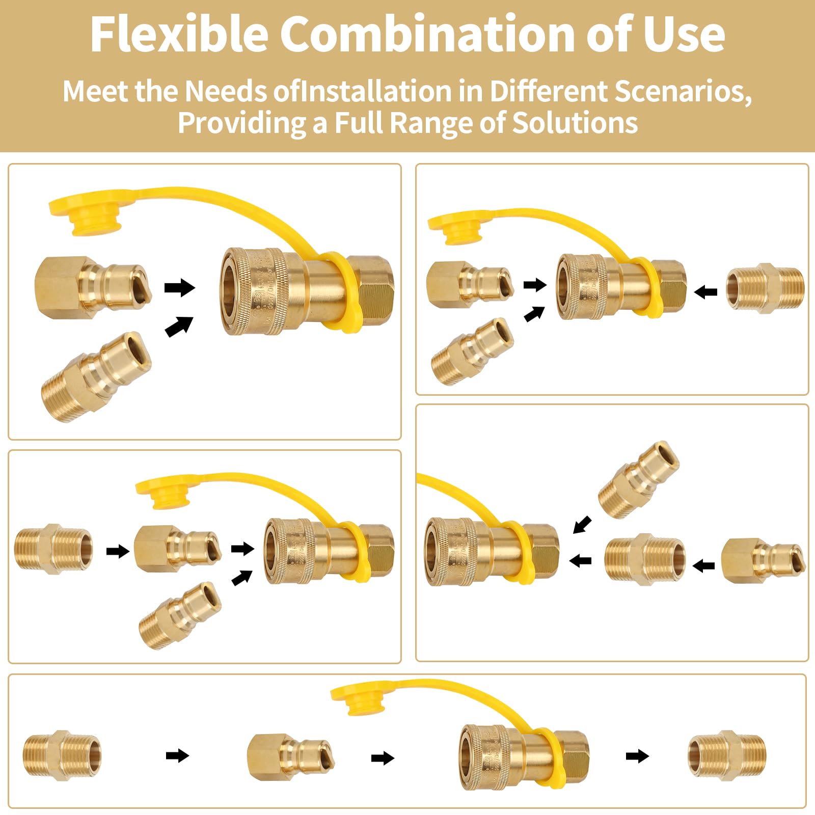 WAYASDCU natural gas and propane connection use in grills and heaters