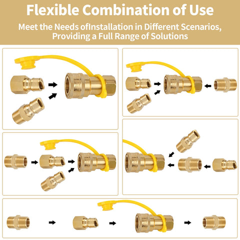 WAYASDCU natural gas and propane connection use in grills and heaters