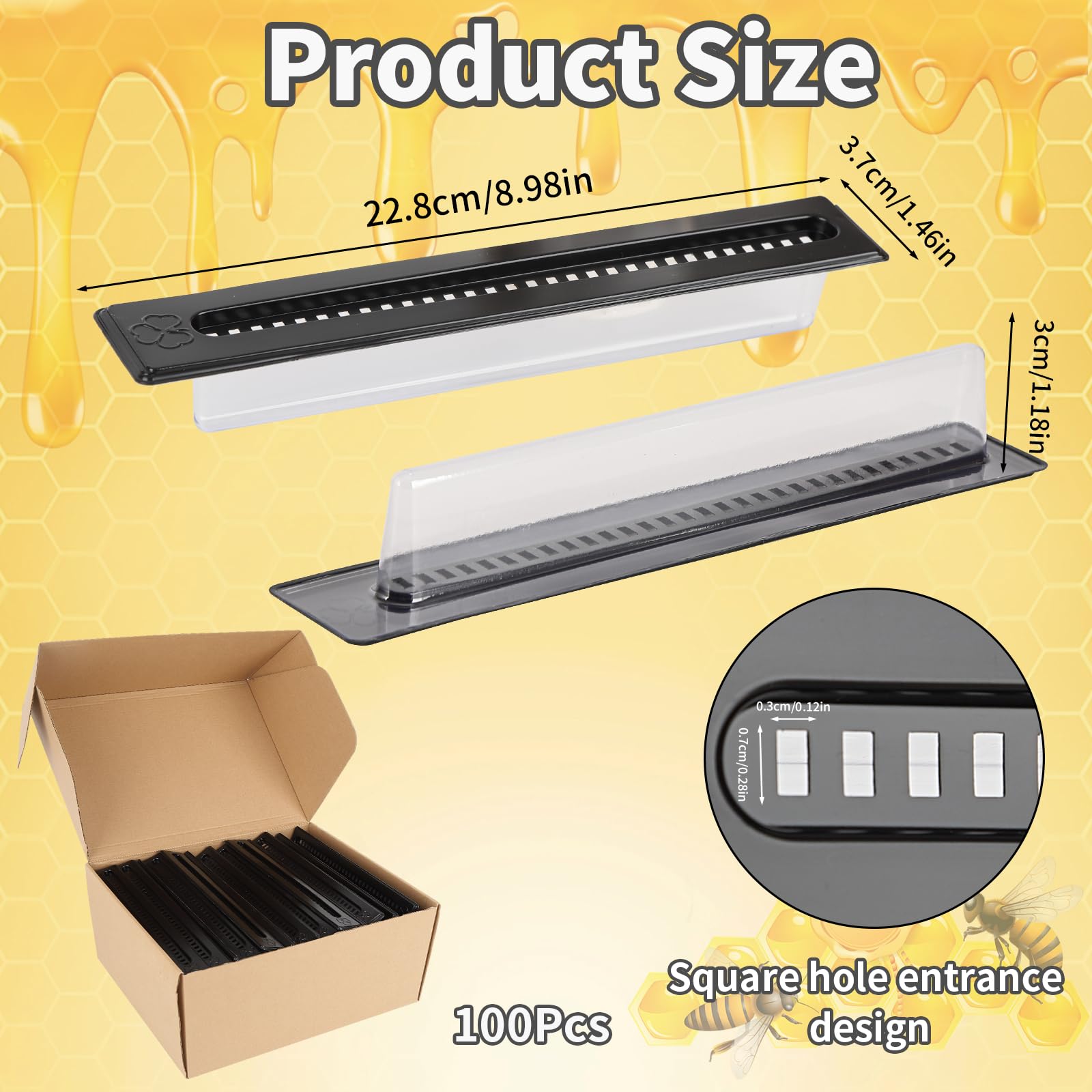 WAYASDCU black Small Hive Trap packaging ready-to-use for quick deployment.