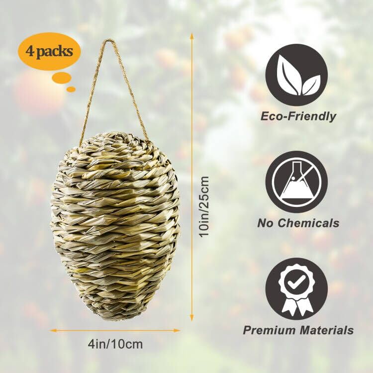 Waybas 10x4 inch nest decoy designed for outdoor décor and pest deterrence.
